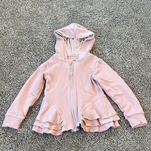Little Sleepies Dusty Pink Ruffled Jacket with Hood